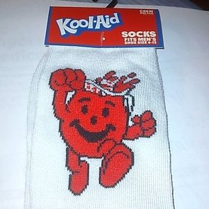 Gender-neutral fun socks white with red